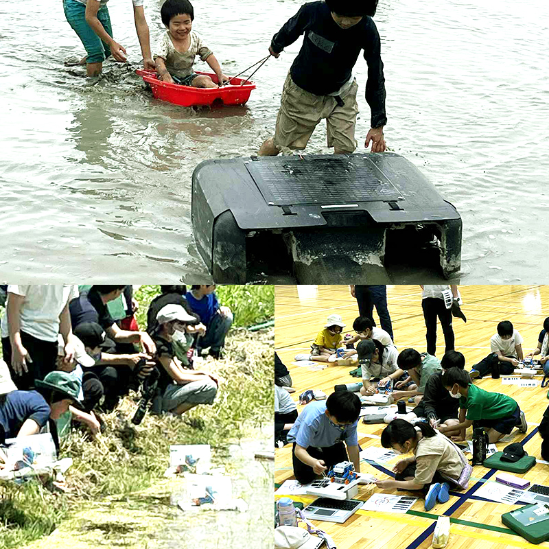 水田自動抑草ロボット「アイガモロボ」